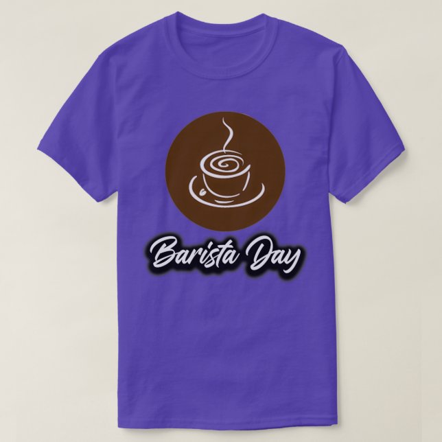 National barista day 2022 barista day coffe lover  T-Shirt (Design Front)
