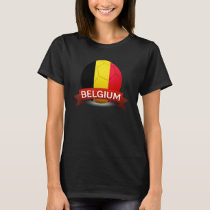 National Belgium Flag Belgian Football Fan Soccer T-Shirt