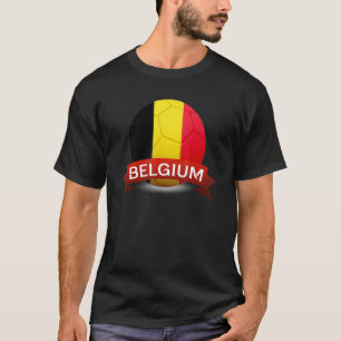National Belgium Flag Belgian Football Fan Soccer T-Shirt