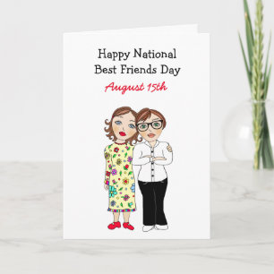National Best Friends Day August 15th   Card