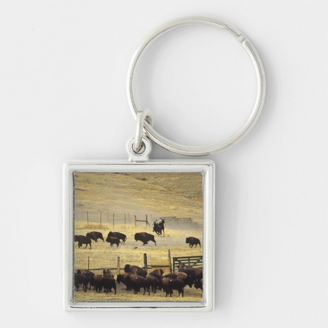 National Bison Range Roundup in Montana Key Ring (Front)