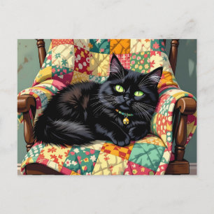 National Black Cat Day Holidays Postcard