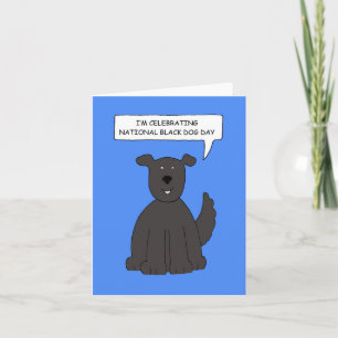National Black Dog Day October 1st Card
