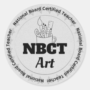 National Board Certified NBCT Art Teacher Classic Round Sticker