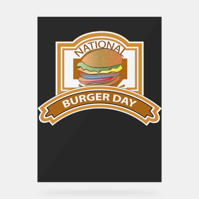 National Burger Day Sign (Front)