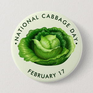 National Cabbage Day 7.5 Cm Round Badge