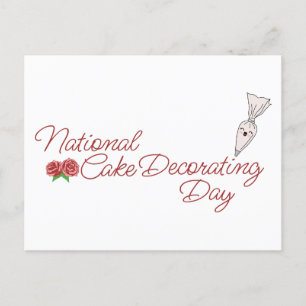 National Cake Decorating Day, piping bag Postcard
