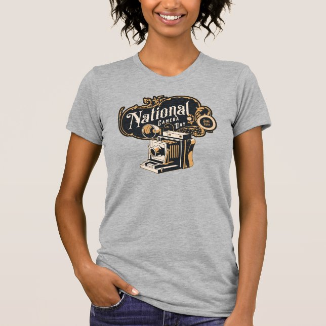 National Camera Day, vintage camera T-Shirt (Front)