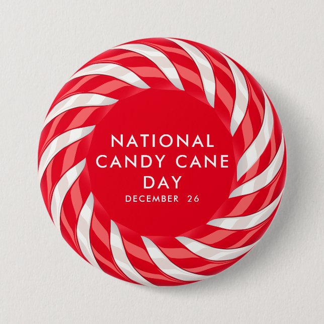 National Candy Cane Day 7.5 Cm Round Badge (Front)