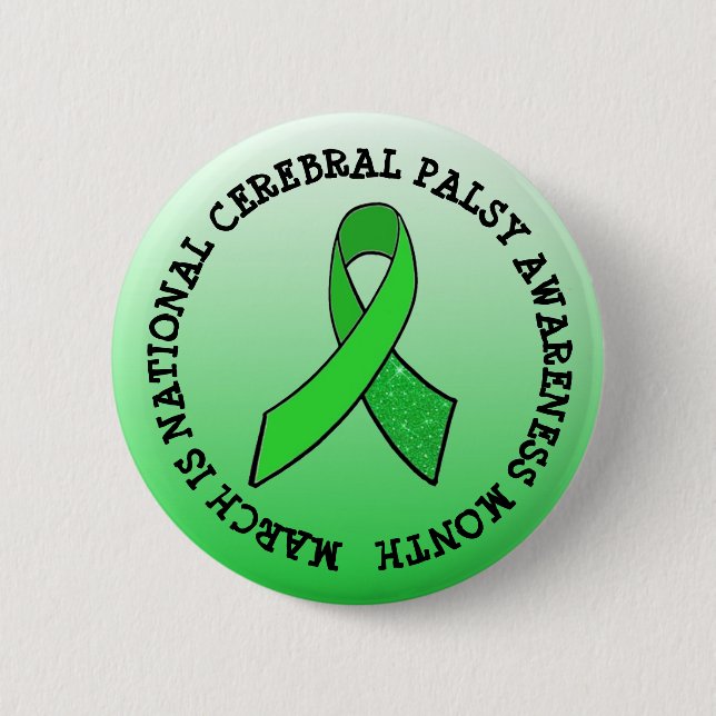 National Cerebral Palsy Awareness Month Button (Front)