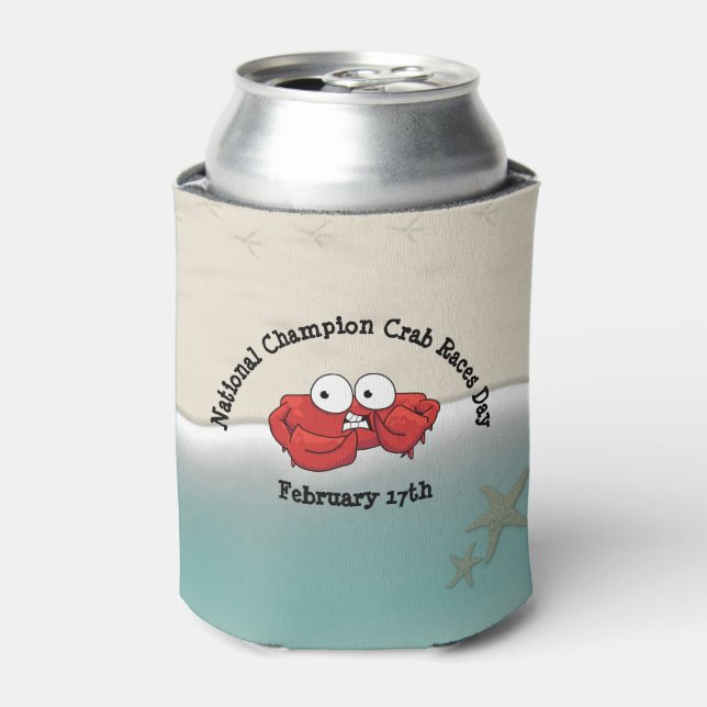 National Champion Crab Races Day Soda Cooler (Can Front)