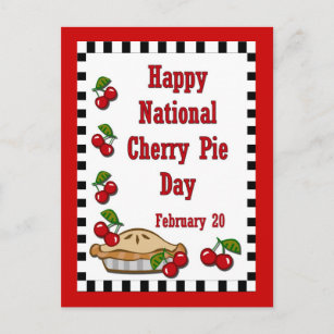National Cherry Pie Day February 20 Postcard