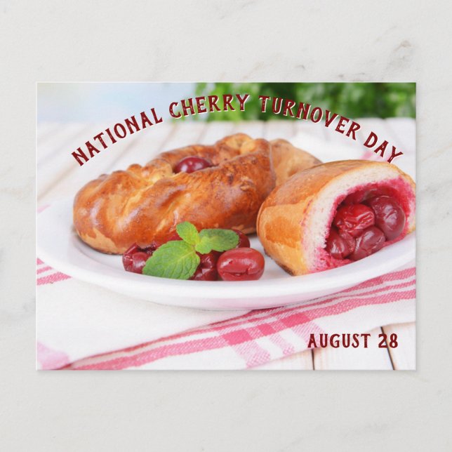 National Cherry Turnover Day Postcard (Front)