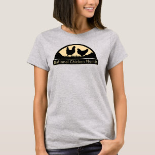National Chicken Month, rooster and hen T-Shirt