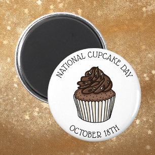 National Chocolate Cupcake Day   October 18th Magnet