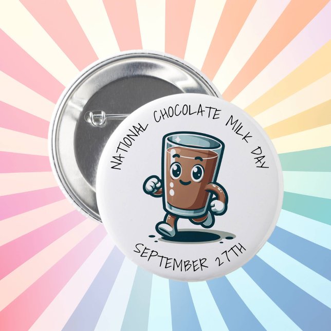 National Chocolate Milk Day 6 Cm Round Badge (Creator Uploaded)