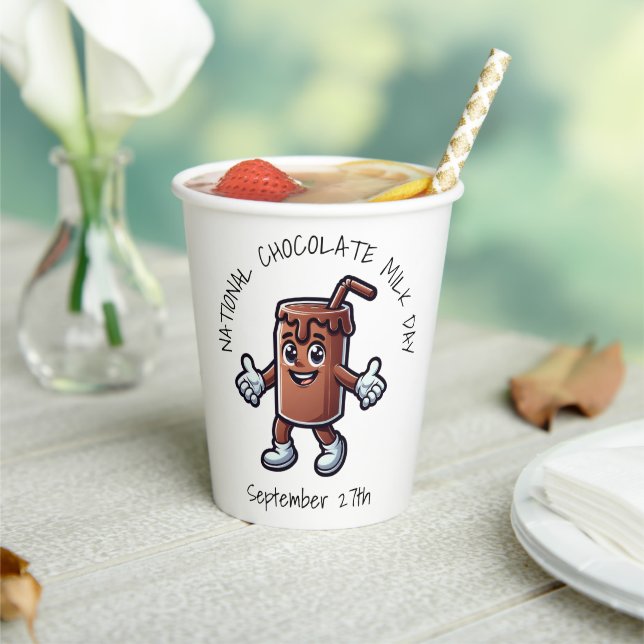 National Chocolate Milk Day Paper Cups (Insitu)