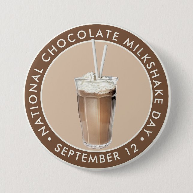 National Chocolate Milkshake Day 7.5 Cm Round Badge (Front)