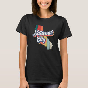 National City City Retro Vintage Hometown Californ T-Shirt