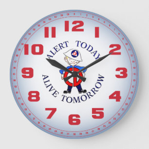 National Civil Defence Week Large Clock