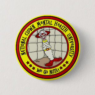 National Clown Mental Health University 6 Cm Round Badge