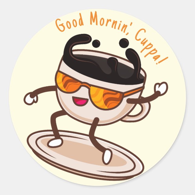 National Coffee Day Classic Round Sticker (Front)