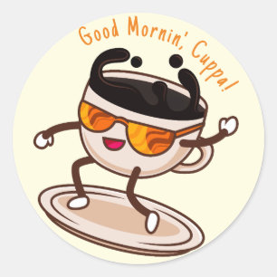 National Coffee Day Classic Round Sticker