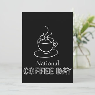 National Coffee Day Sign Card