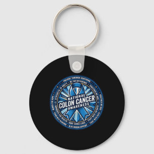 National Colon Cancer Awareness March Blue Key Ring