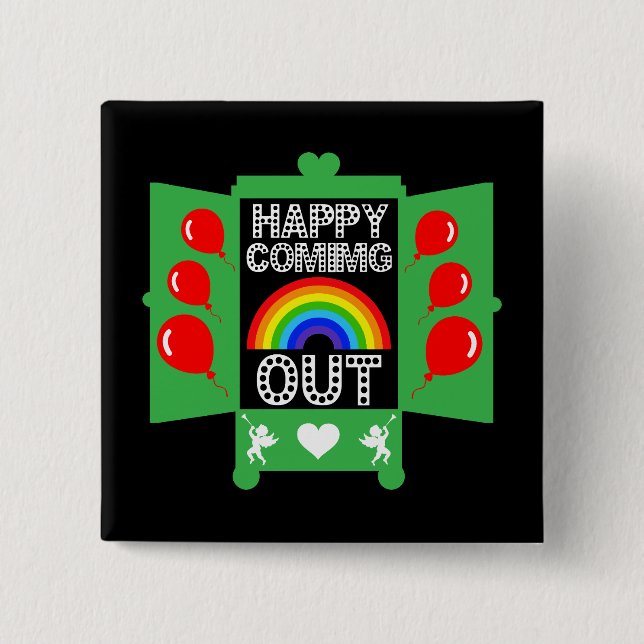 National Coming Out Day 15 Cm Square Badge (Front)