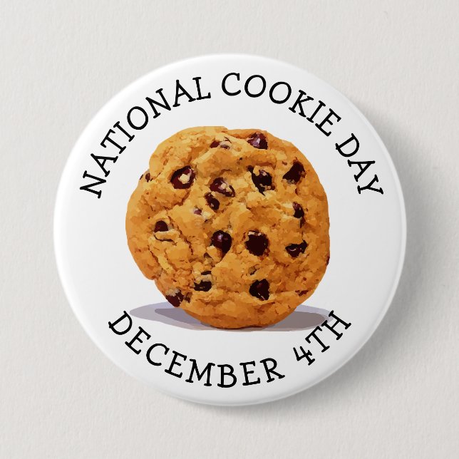 National Cookie Day December 4th Food Holiday 7.5 Cm Round Badge (Front)