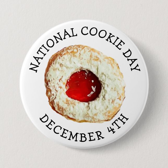 National Cookie Day December 4th Food Holiday 7.5 Cm Round Badge (Front)