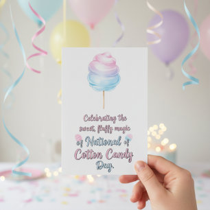 National Cotton Candy Day Thank You Card