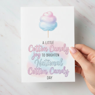 National Cotton Candy Day Thank You Card