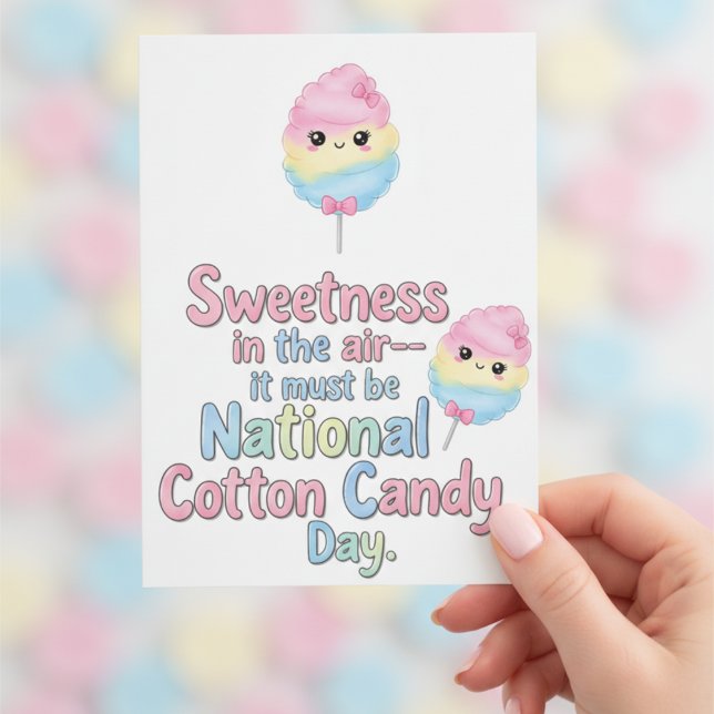 National Cotton Candy Day Thank You Card (Creator Uploaded)