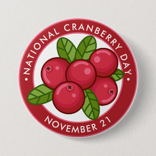 National Cranberry Day, cranberries 7.5 Cm Round Badge