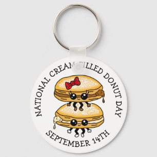 National Cream-Filled Doughnut Day - September 14t Key Ring