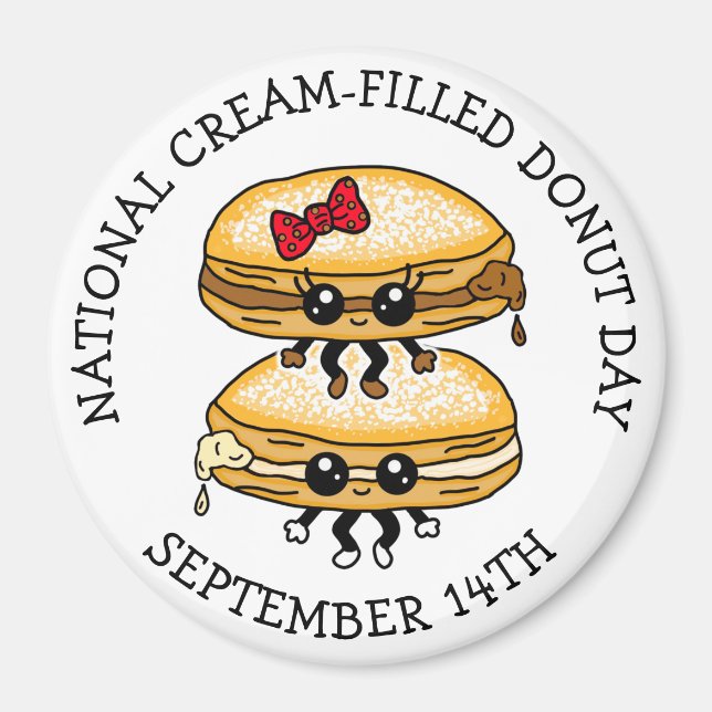 National Cream-Filled Doughnut Day - September 14t Magnet (Front)