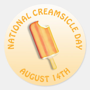 National Creamsicle Day August 14th Stickers