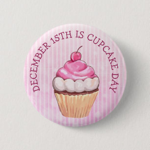National Cupcake Day December 15th Button