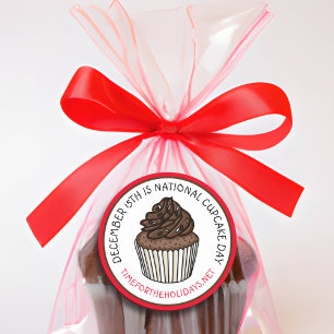 National Cupcake Day December 15th  Classic Round Sticker