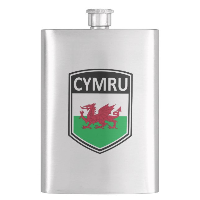 National - Cymru Hip Flask (Front)