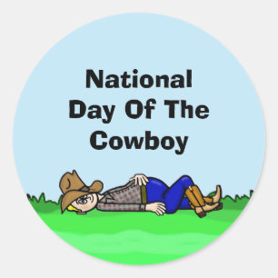 National Day Of The Cowboy Cartoon Sticker