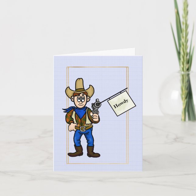 National Day Of The Cowboy Hello Card (Front)