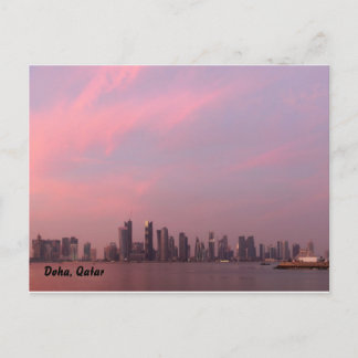 national day sunset a, Doha, Qatar Postcard