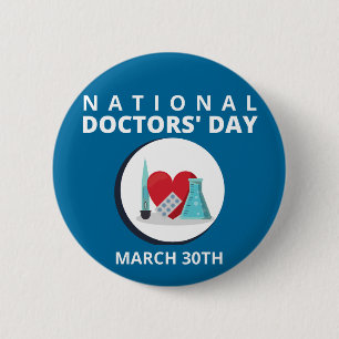 National Doctors' Day 6 Cm Round Badge