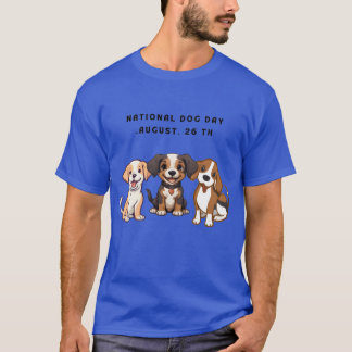 National dog day celebrate your furry friends vint T-Shirt