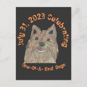 National Dog Day Celebrating Unique Puppies Postcard