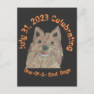 National Dog Day Celebrating Unique Puppies Postcard