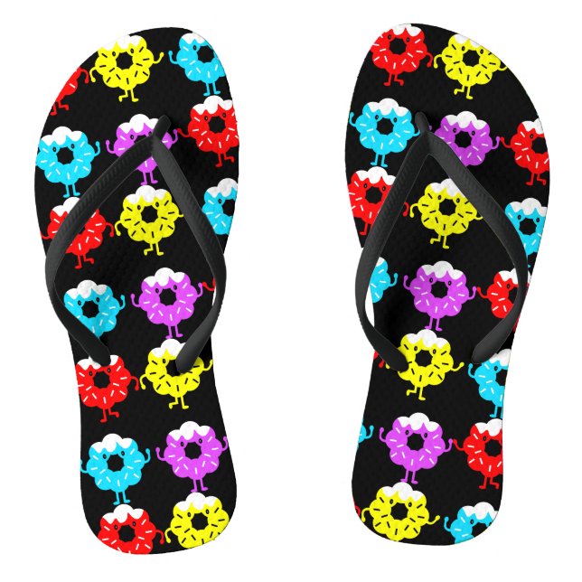 National Doughnut Day Doughnuts Flip Flops (Footbed)